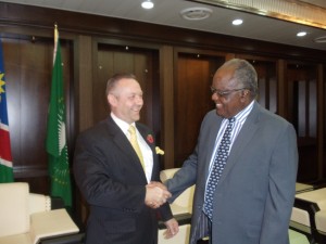 Peter Fowler and Namibia President